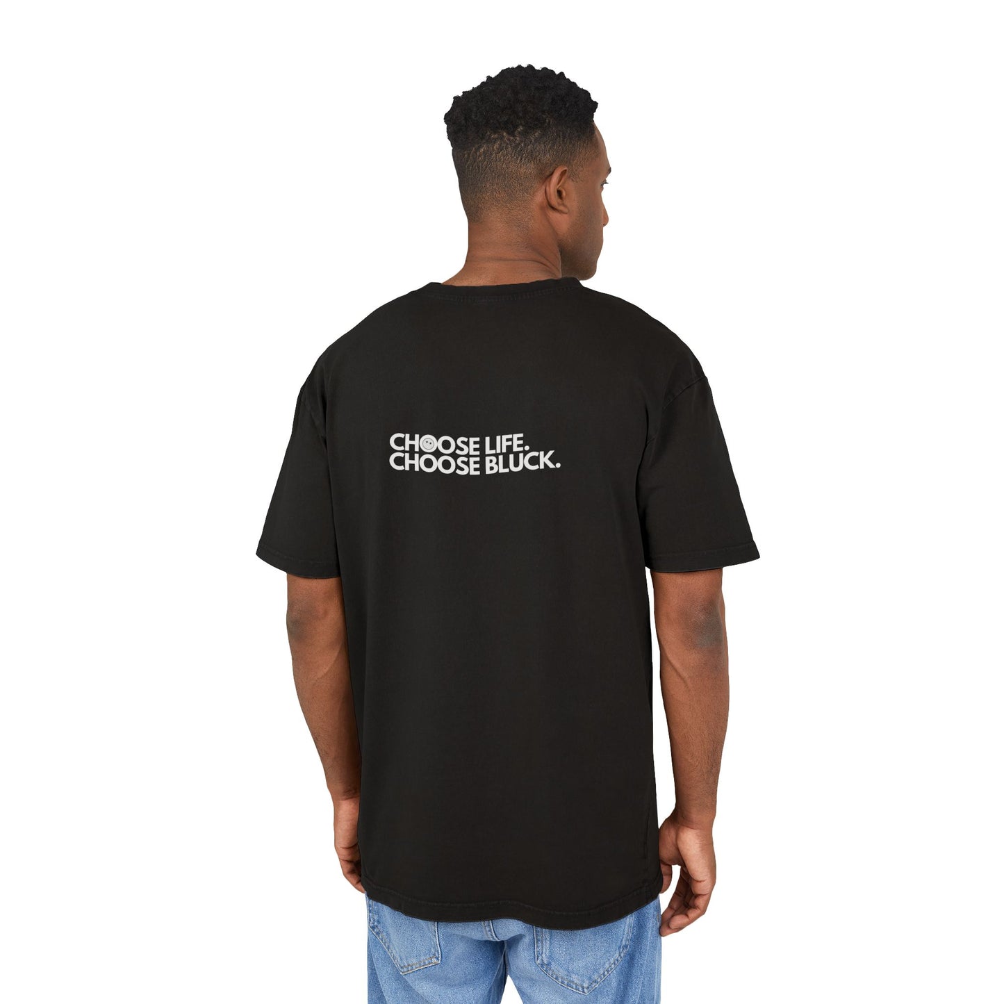 Washed Oversized Tee - Choose Life, Choose Blück
