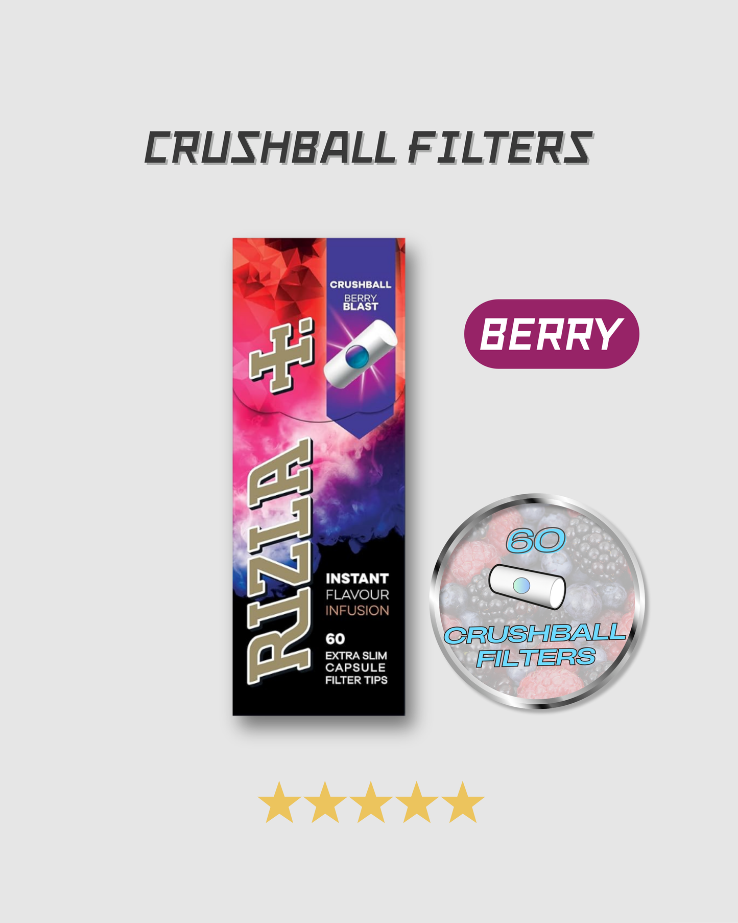 BOX OF FILTERS CRUSHBALL (BERRY)