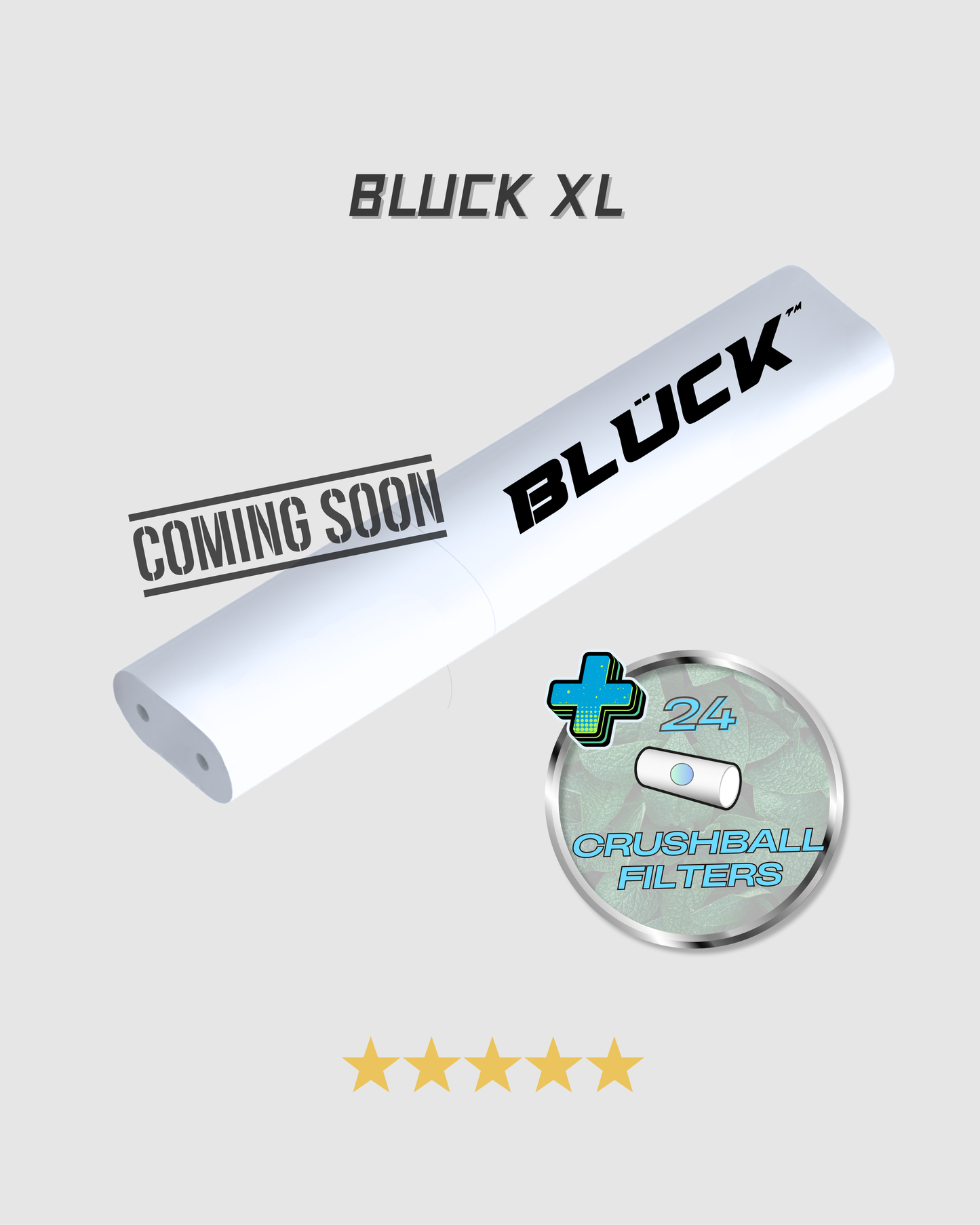 *PRÓXIMAMENTE: Bluck™ XL – Inhalador + 78 filtros de aroma (doble filtro, doble intensidad)