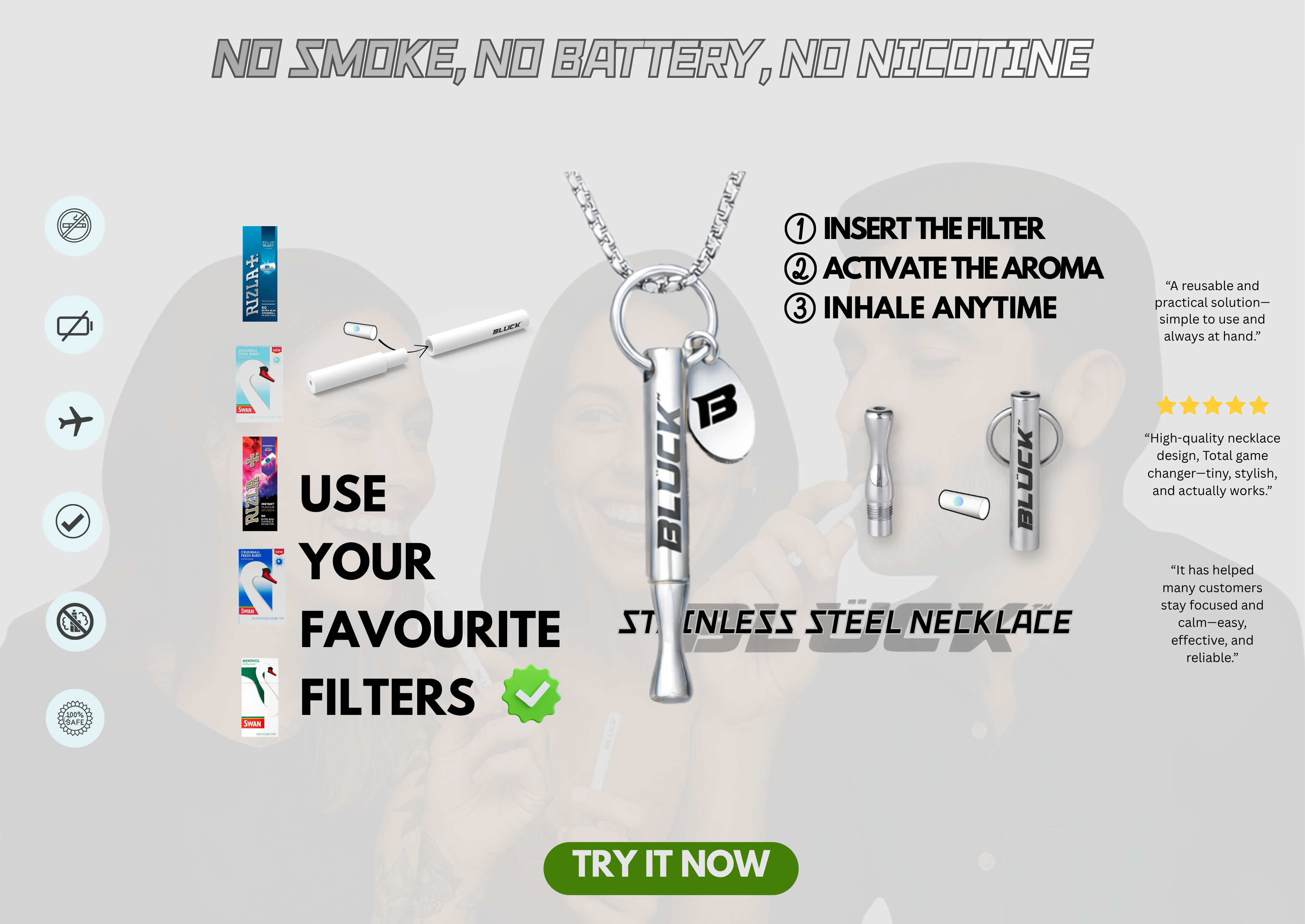 Blck Aroma Inhaler Nicotine-Free Alternative | Bluck Europe Blck Aroma Inhaler Nicotine-Free Alternative | Bluck Europe