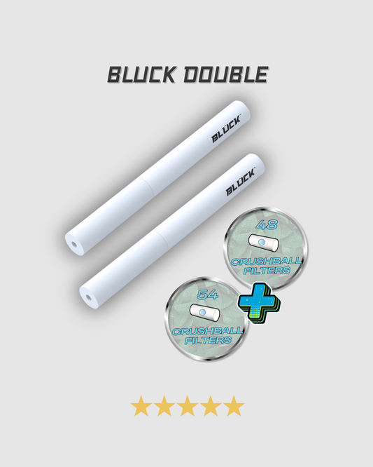 Bluck™ Double – 2 Inhalers + 48 + Box of 54 Aroma Filters Crushable (Perfect for sharing or backup use)