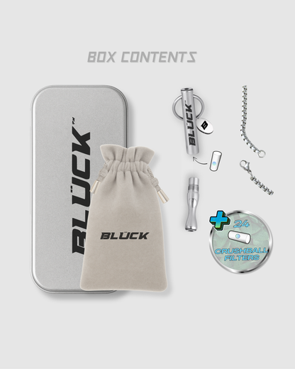 Bluck™  Stainless Steel Necklace – Inhaler + 24 Aroma Filters