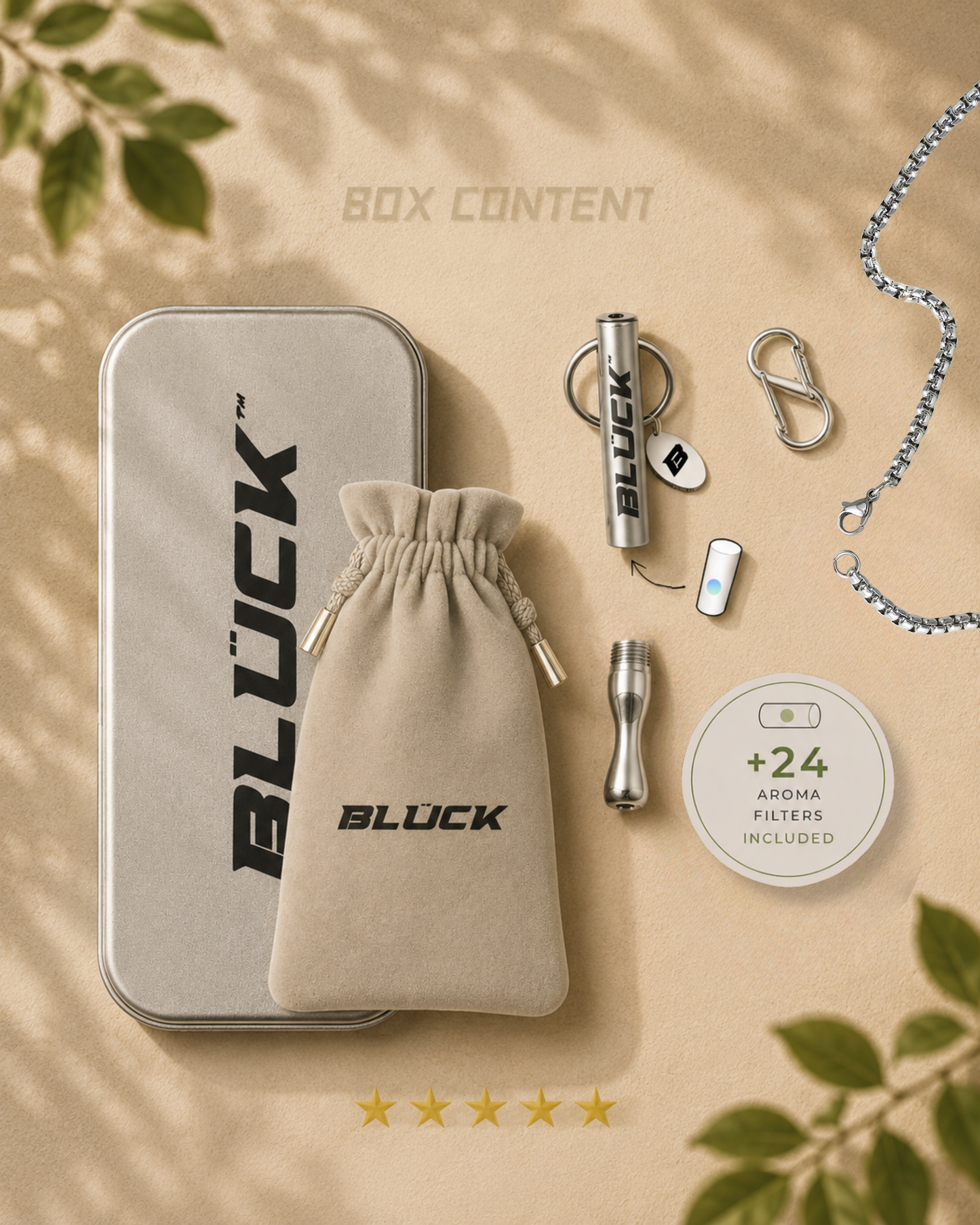 Bluck™ Pocket – Discreet Aroma Inhaler + 24 Filters