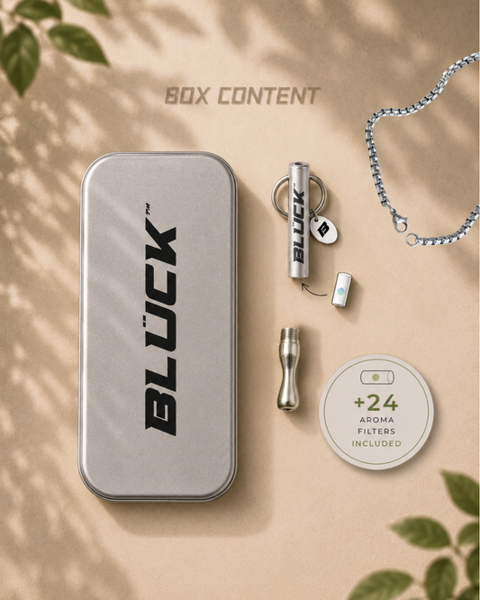 BLUCK™ Stainless Steel Necklace 3-in-1 – Inhaler + 24 Aroma Filters
